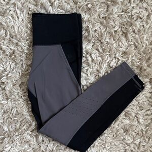 Athleta Two-Tone Black and Periwinkle Leggings